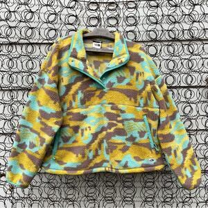 The North Face Cragmont Womens Jacket Wasabi Dazzle Camo Fleece LARGE